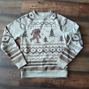 Lucky Brand sasquatch shearless fleece sweatshirt mens small